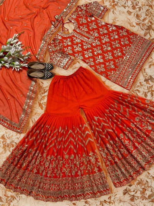 💫 NEW DESIGNER PARTYWEAR SALWAR KAMEEZ SET 💫 ✨ Heavy Georgette • Sequin, Thread & Zari Work • 3-Piece Elegance ✨