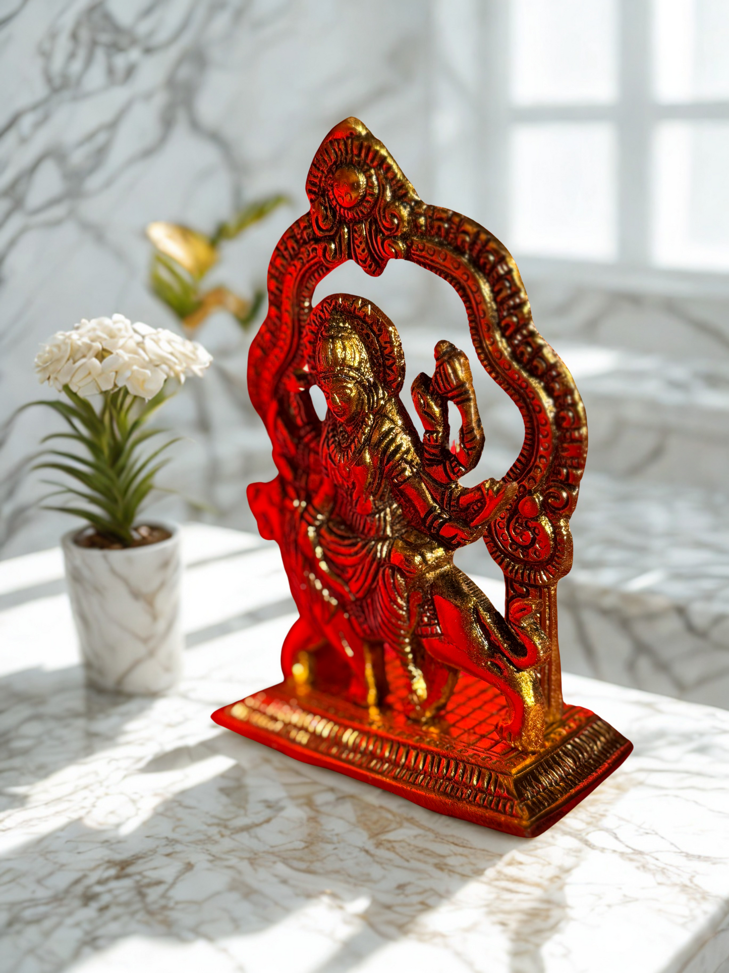 Durga Sherawali MATA Rani Sitting on Lion Statue Spiritual Sculpture