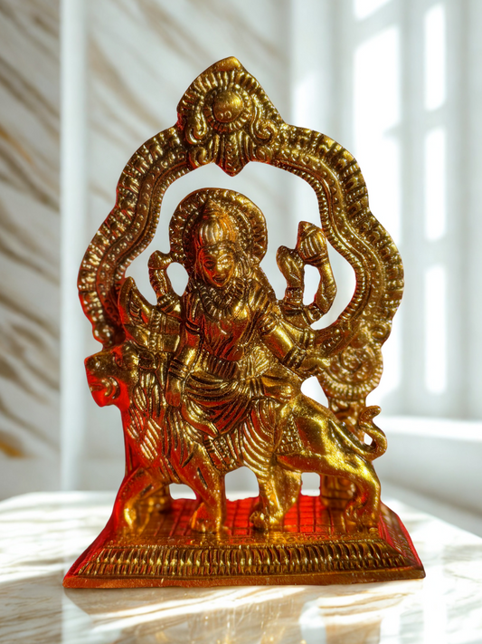 Durga Sherawali MATA Rani Sitting on Lion Statue Spiritual Sculpture