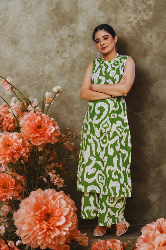 Stylish Flex Cotton Embroidered Cord Set for Women