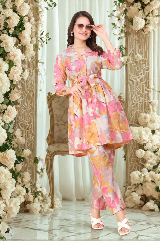Rayon floral print CORD-SET