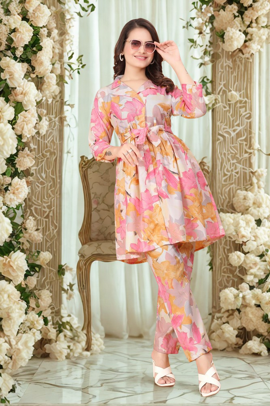 Rayon floral print CORD-SET