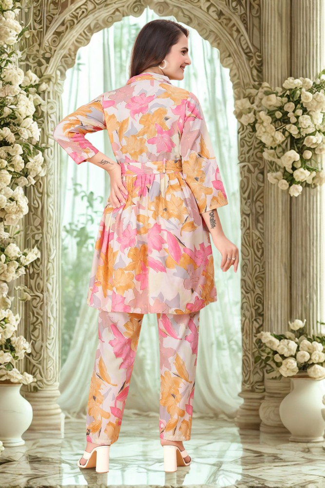 Rayon floral print CORD-SET
